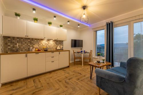 Η κουζίνα ή μικρή κουζίνα στο Villa Kasztelan Apartamenty