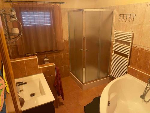 Koupelna v ubytování Holiday home in Balatonbereny 18035
