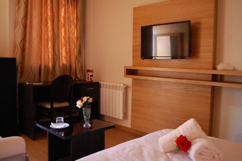 Cama o camas de una habitación en Hotel vallee ziz
