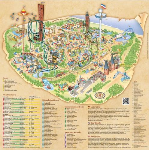 a map of the water park at the theme park at PANORAMIC FeWo SEESCHWALBE - Pool - Familien - strandnah - Hunde in Sierksdorf