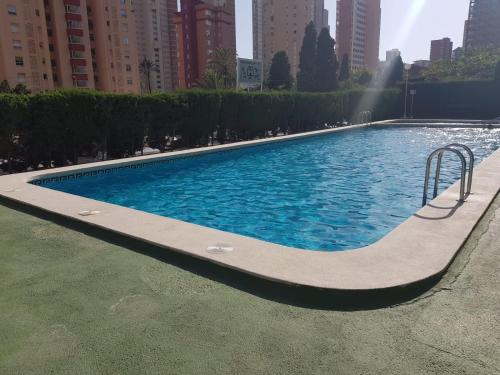 a large swimming pool in the middle of a city at Mariscal V Alquilevante in Benidorm
