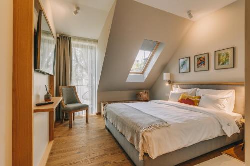מיטה או מיטות בחדר ב-Villa Salve