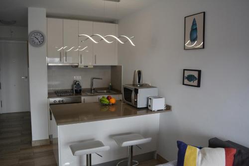 Kuchyň nebo kuchyňský kout v ubytování Apartmento Vista del Mar Tinache