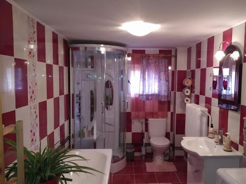 Bathroom sa Casa Moldovita