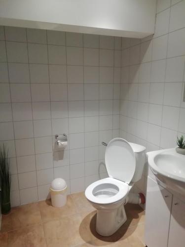Ένα μπάνιο στο Frosch Haus Ferienwohnungen