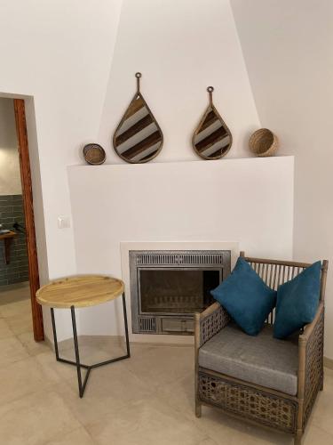 Ruang duduk di Mdina Casa Rural