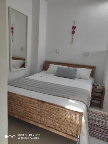 White cycladic town house with sea vew