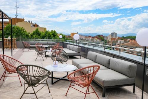 Ein Balkon oder eine Terrasse in der Unterkunft Hotel Gran Ultonia