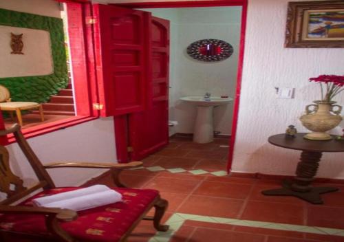 Koupelna v ubytování Hotel Natura Cocora