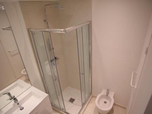 a bathroom with a shower and a toilet at Appartement Menton, 2 pièces, 4 personnes - FR-1-196-164 in Menton