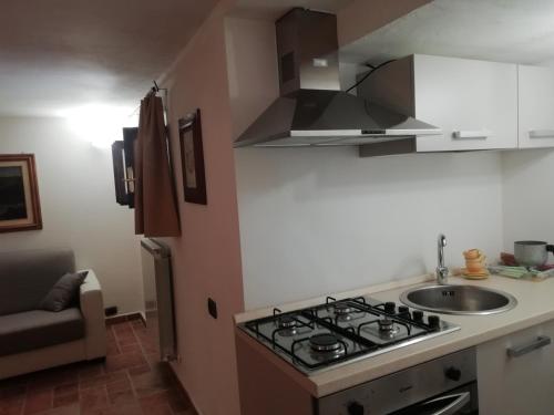Kuchyňa alebo kuchynka v ubytovaní la casa nel bosco