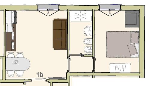 a floor plan of a house at App. a 30mt dal mare in Pietra Ligure