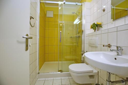 Ванная комната в Dünenblick Wohnung 42