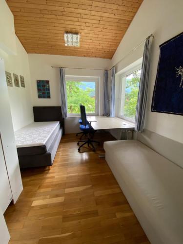 Postel nebo postele na pokoji v ubytování Bungalow Grabner