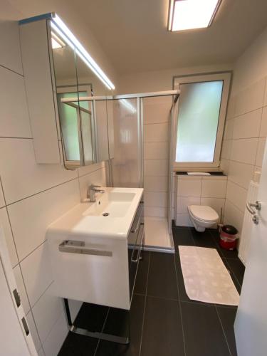 Koupelna v ubytování Bungalow Grabner