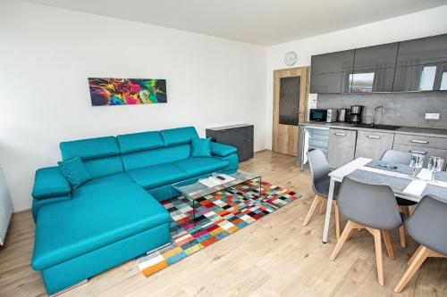 Posezení v ubytování Blue apartment Klínovec