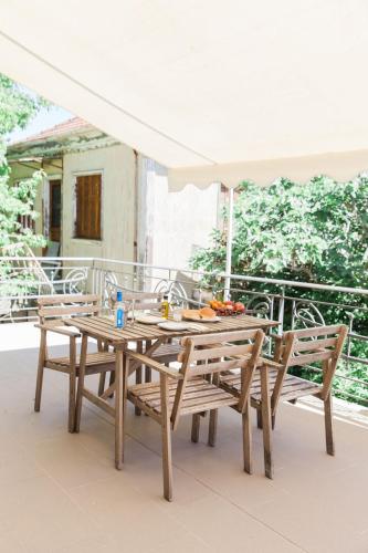 Balkoni atau teres di Seaview Kaposantes Apartments