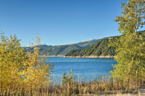 a view of a body of water with trees at Irwin A-Frame Cabin with Deck and Mountain Views! in Irwin