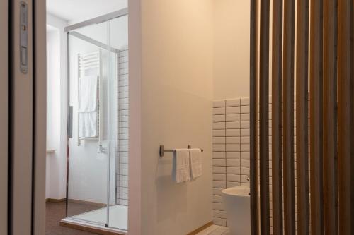 Koupelna v ubytování Albergo alla Spiaggia