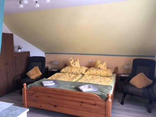 Posteľ alebo postele v izbe v ubytovaní Major család apartman