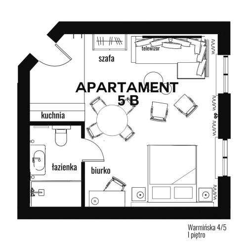 a floor plan of a apartment at DK Premium Warmińska Secesja in Olsztyn