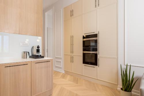 Η κουζίνα ή μικρή κουζίνα στο Plaza Apartments