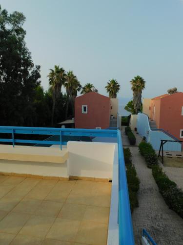 a view from the roof of a house at Aithrio Hotel in Niforeika