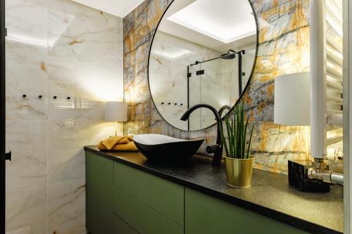 Koupelna v ubytování SASKI apartament PREMIUM Unia Art Residence HOME & SPA CENTER "best view"