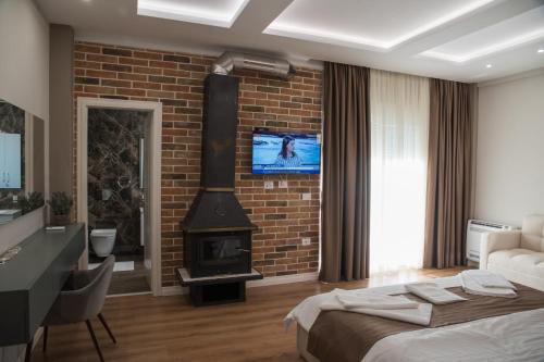 Μια τηλεόραση ή/και κέντρο ψυχαγωγίας στο Panda apartament Korce