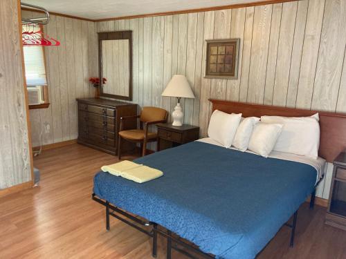 Postel nebo postele na pokoji v ubytování Hillside Motel