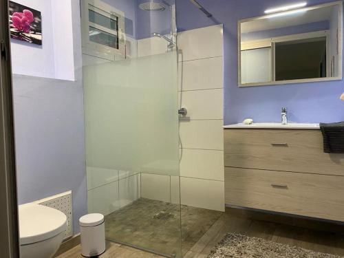 Koupelna v ubytování La villa bleue