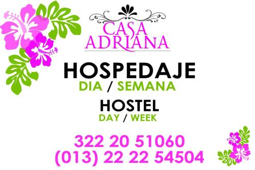 a poster for a concert of acsa alhambra with flowers at Posada Casa Adriana in Puerto Vallarta