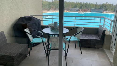Bazén v ubytování Departamento con Laguna artificial en Las Cruces nebo v jeho okolí
