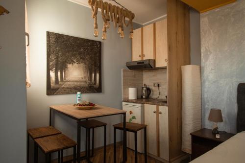 Kitchen o kitchenette sa Studio Acropolis