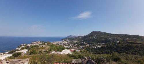 a view of a town on top of a mountain at Casa tra Cielo e Mare in Lipari