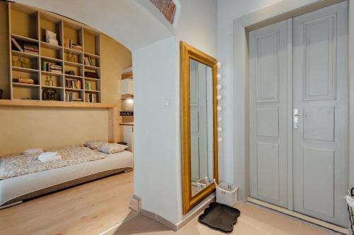 Кровать или кровати в номере Boutique apartments
