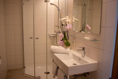 Koupelna v ubytování Gasthaus Überfuhr