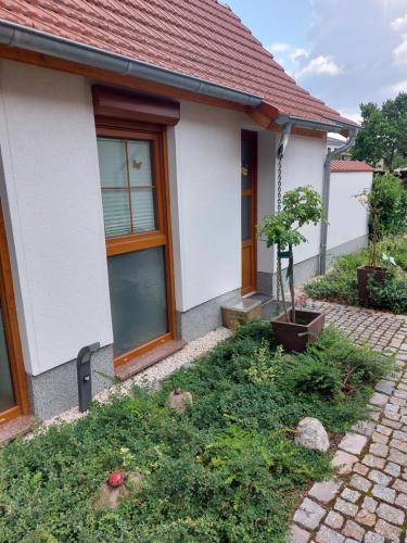 Taman di luar Ferienhaus in Bernau bei Berlin