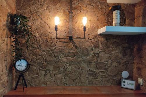 Koupelna v ubytování Can Puig. amplio, luminoso y con gran terraza.