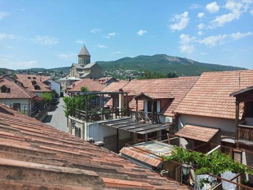 a view of the roofs of a town at Davit batoni Guest house in Mtskheta