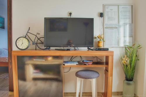 TV a/nebo společenská místnost v ubytování Apartment Rašće