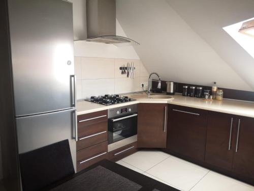 Η κουζίνα ή μικρή κουζίνα στο Apartamenty LENA 16 TWOJE poddasze