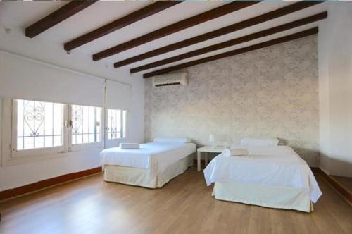 Posteľ alebo postele v izbe v ubytovaní VILLA CERCA DE LA PLAYA,PISCINA PRIVADA,BBq