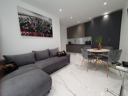 Kuchyň nebo kuchyňský kout v ubytování Apartmani Lavin