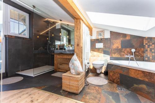 Koupelna v ubytování Ferienwohnung Maisonette Höttl