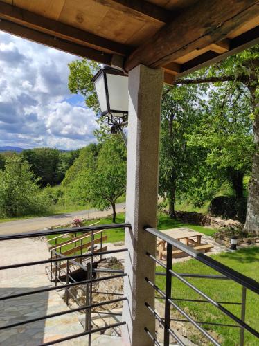 a balcony with a view of a park at A Nosa Casa 2 in Belesar