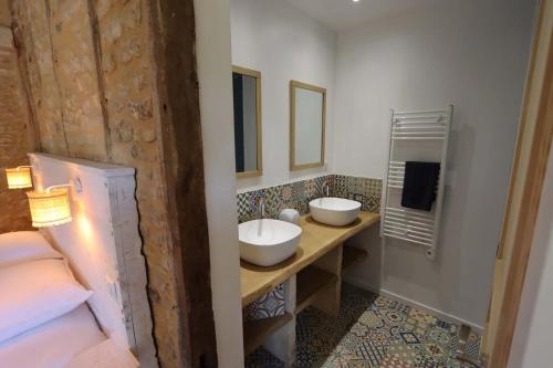 Koupelna v ubytování La Ferme de l'Embellie Gîtes et Chambres d'Hôtes