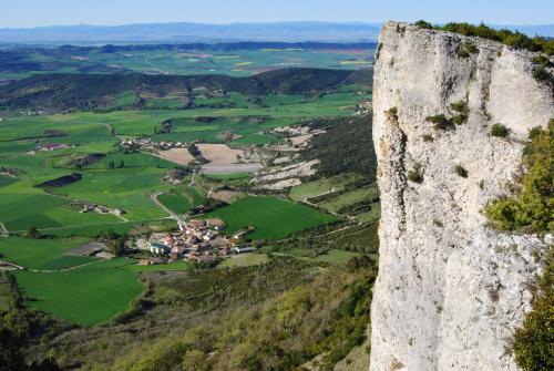 a view from the edge of a cliff at Casa Zologorri in Ganuza