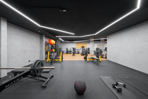 Fitness centrum a/nebo fitness zařízení v ubytování Amphora Hotel