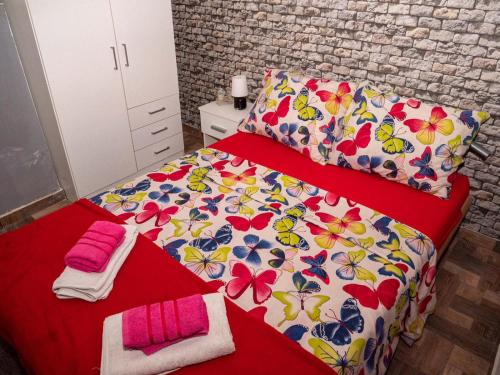 Postel nebo postele na pokoji v ubytování Dravski raj
